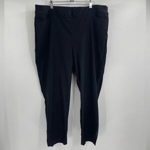 Chicos women’s pull on black rayon nylon spandex trousers pants size 4R size 20